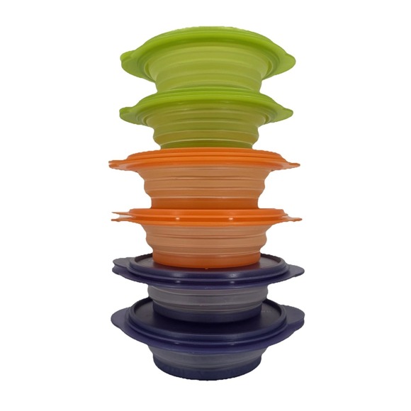 Tupperware Other - Tupperware Collapsible Bowl Lot With Lids 5453A-2 / 5452A-8 / 5453A-8